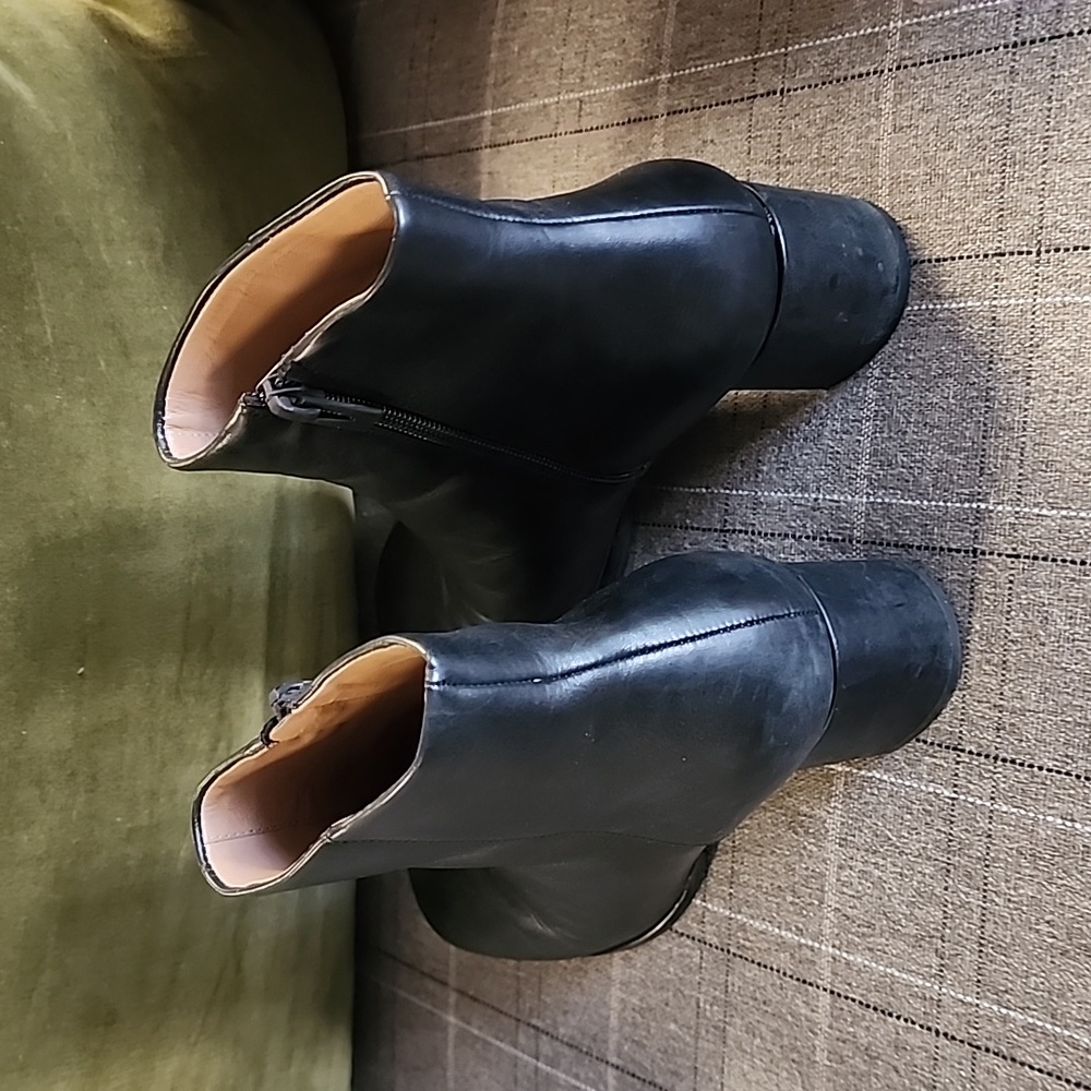 VIA SPIGA VINTAGE Y2K Black Leather Ankle Boots 37.5 7 Minimalist Industrial - Picture 12 of 17